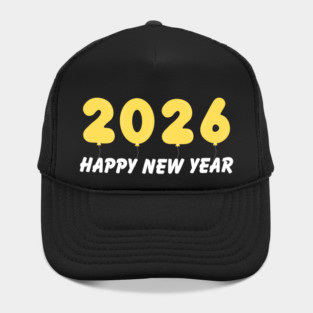 2026 Balloon Numbers with Happy New Year Message Hat
