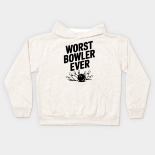 Worst Bowler Ever Kids Hoodie