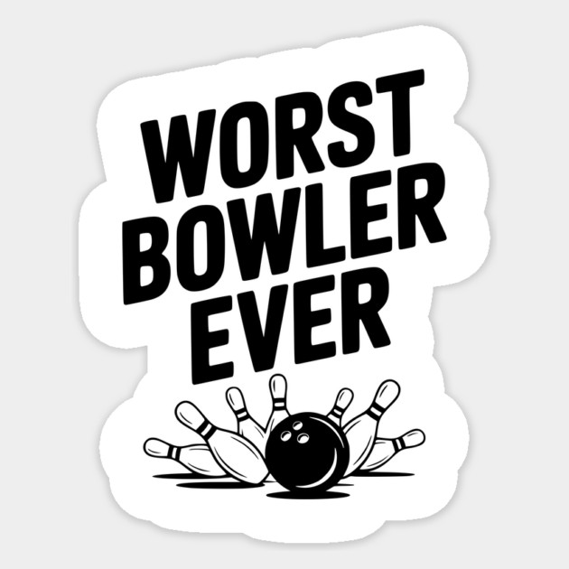 Worst Bowler Ever Sticker by Frank Ring