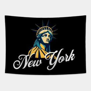 New York, Statue Of Liberty. Iconic City Pride Tapestry