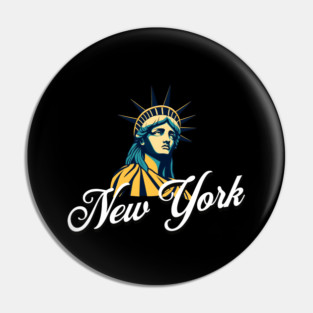 New York, Statue Of Liberty. Iconic City Pride Pin