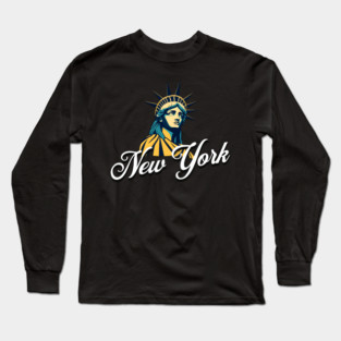 New York, Statue Of Liberty. Iconic City Pride Long Sleeve T-Shirt
