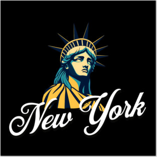 New York, Statue Of Liberty. Iconic City Pride Posters and Art