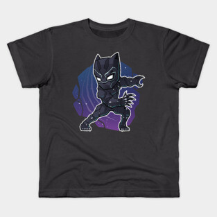 Black Panther Chibi Kids T-Shirt