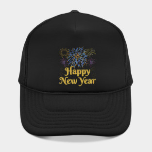 Happy New Year with Fireworks Celebration Hat