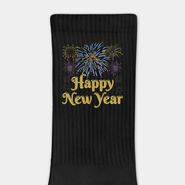 Happy New Year with Fireworks Celebration by Creatifly Graphic Tees