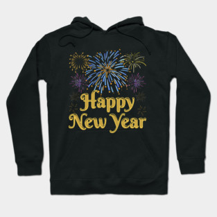 Happy New Year with Fireworks Celebration Hoodie