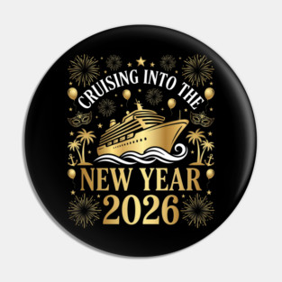 Cruising into the New Year 2026 with Festive Celebration Pin