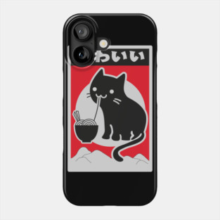 neko cat black Phone Case
