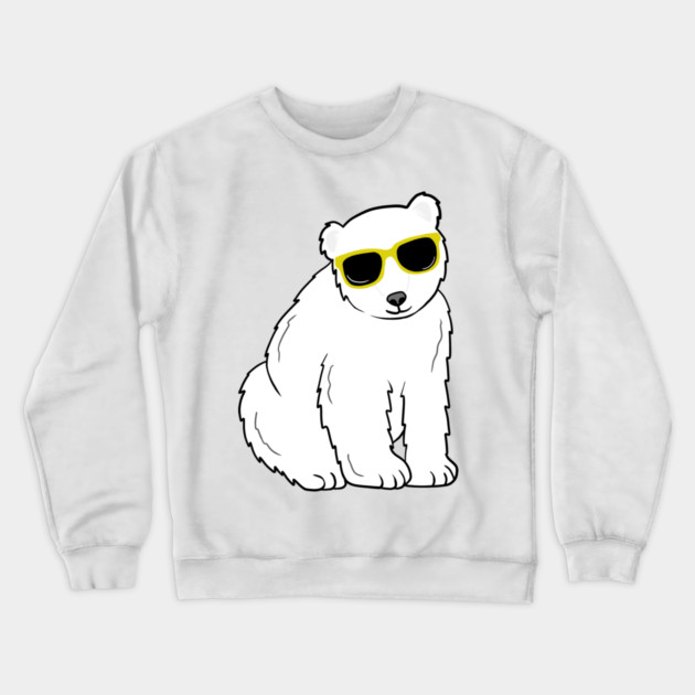 Cool Ice Polar Bear wearing Glasses Crewneck Sweatshirt by logiamerch
