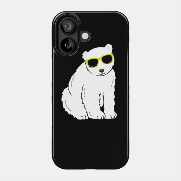 Cool Ice Polar Bear wearing Glasses Phone Case by logiamerch