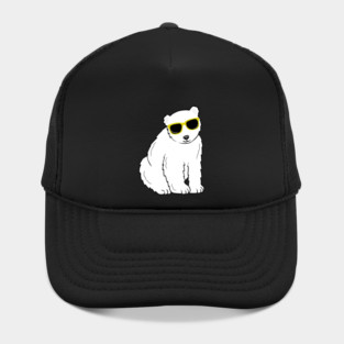 Cool Ice Polar Bear wearing Glasses Hat