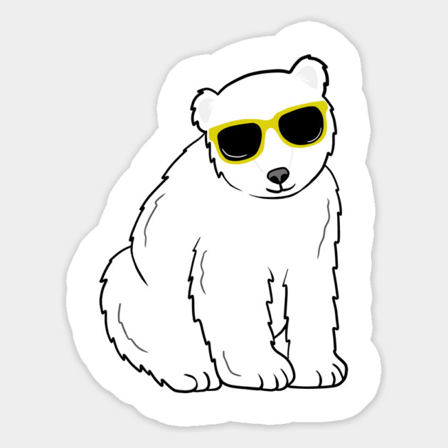 Cool Ice Polar Bear wearing Glasses Magnet by logiamerch