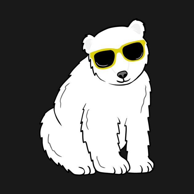 Cool Ice Polar Bear wearing Glasses by logiamerch