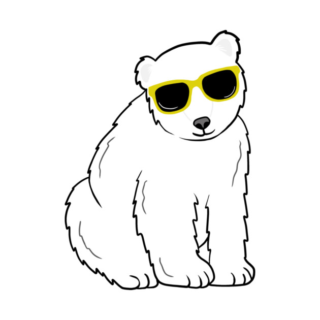 Cool Ice Polar Bear wearing Glasses by logiamerch