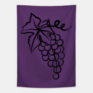 Black Grapes Tapestry