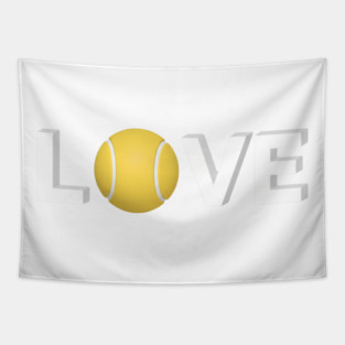 Tennis Love Fun Courtside Design for Enthusiasts Tapestry