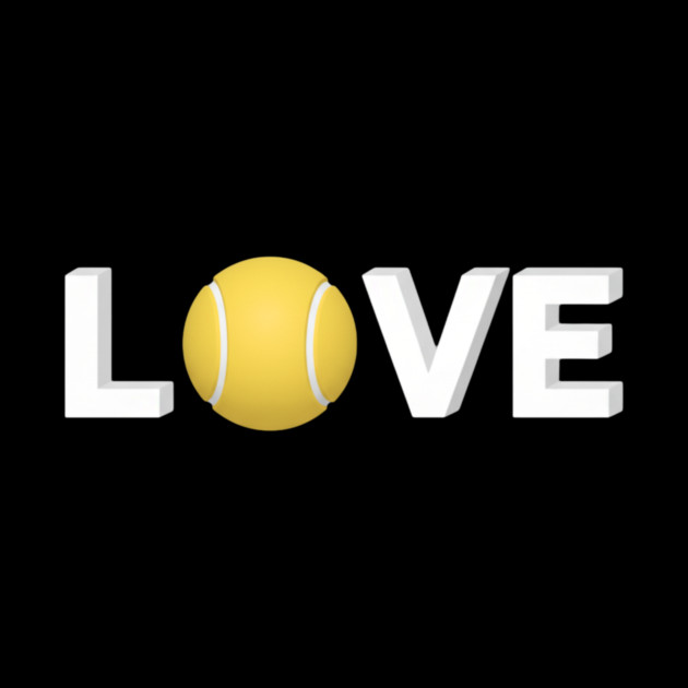 Tennis Love Fun Courtside Design for Enthusiasts by Art2Wear