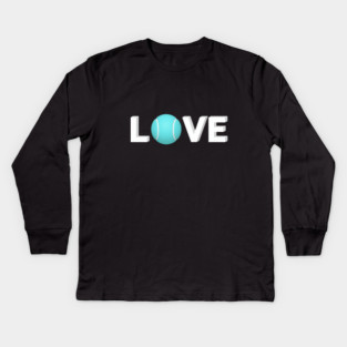 Tennis Love Fun Courtside Design for Enthusiasts Kids Long Sleeve T-Shirt