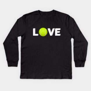 Tennis Love Design - Sports Enthusiast Accessory Kids Long Sleeve T-Shirt