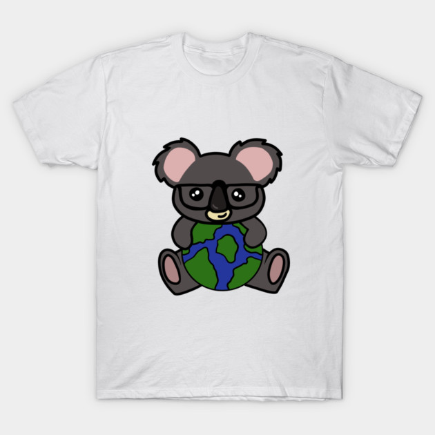 Cute Koala Bear, Earth Day Environmental Awareness T-Shirt by logiamerch