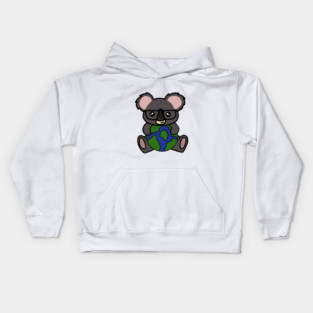 Cute Koala Bear, Earth Day Environmental Awareness Kids Hoodie