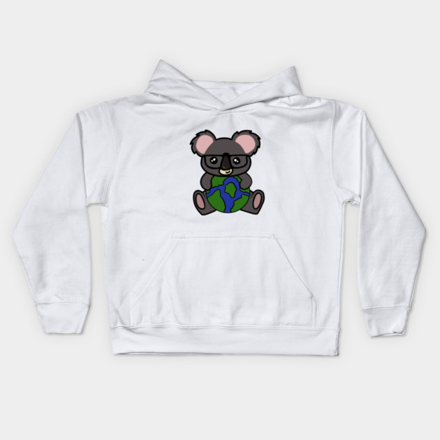 Cute Koala Bear, Earth Day Environmental Awareness Kids Hoodie by logiamerch