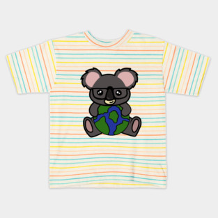 Cute Koala Bear, Earth Day Environmental Awareness Kids T-Shirt