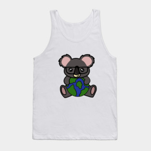 Cute Koala Bear, Earth Day Environmental Awareness Tank Top