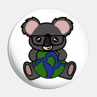 Cute Koala Bear, Earth Day Environmental Awareness Pin