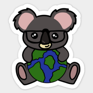 Cute Koala Bear, Earth Day Environmental Awareness Sticker