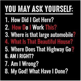 You-may-ask-yourself Posters and Art