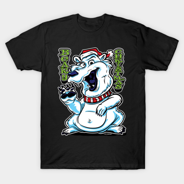 Beary Christmas Polar Bear waving T-Shirt by eShirtLabs