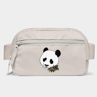 Cute Panda Bear Face Floral Bag