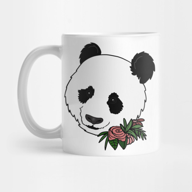 Cute Panda Bear Face Floral by logiamerch