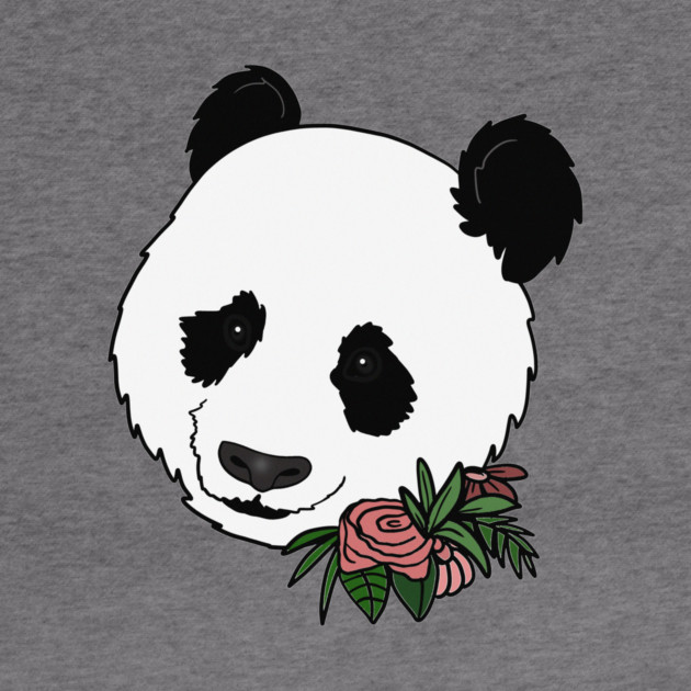 Cute Panda Bear Face Floral by logiamerch