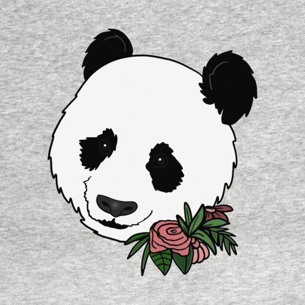 Cute Panda Bear Face Floral by logiamerch