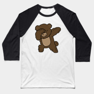 Cute Brown Bear Funny Dabbing Dance Dab Baseball T-Shirt