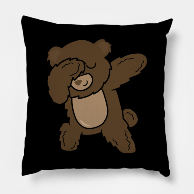 Cute Brown Bear Funny Dabbing Dance Dab Pillow by logiamerch
