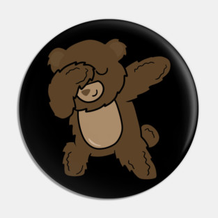 Cute Brown Bear Funny Dabbing Dance Dab Pin
