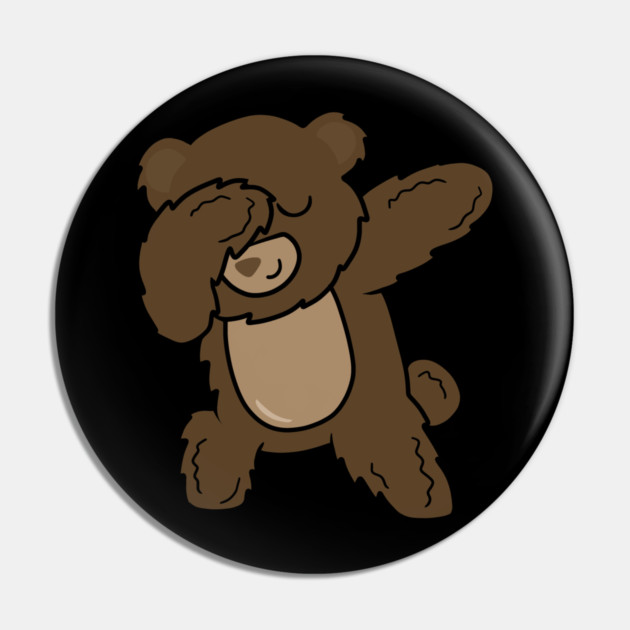 Cute Brown Bear Funny Dabbing Dance Dab Pin by logiamerch