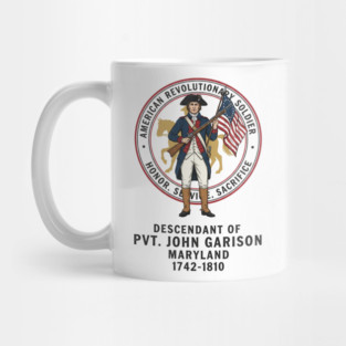 Revolutionary War Ancestor Descendant Vintage Patriotic Heritage Tribute Mug