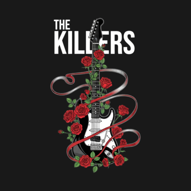 The Killers Guitar Roses The Killers Guitar Roses T Shirt TeePublic