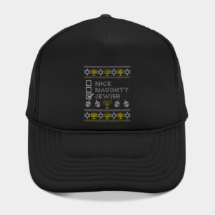 Nice Naughty Jewish Funny Hanukkah Hat