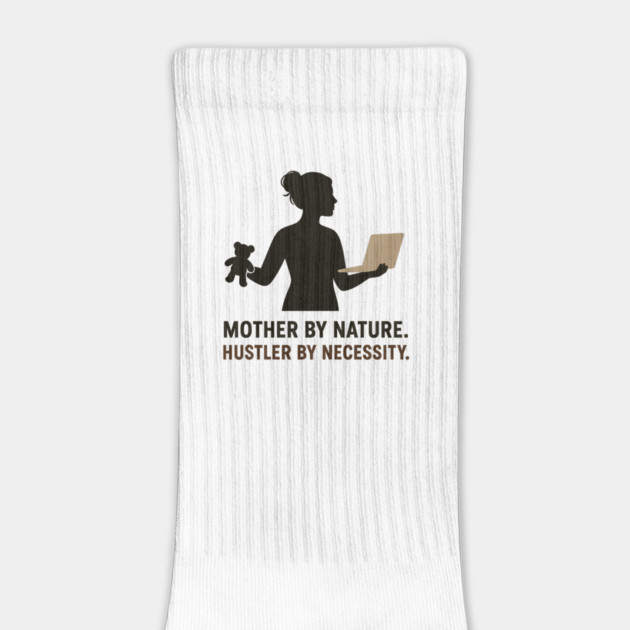 Mother by Nature Hustler by Necessity Working Mom Motivational Tee by Anne Lee