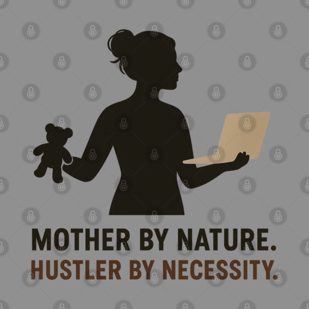 Mother by Nature Hustler by Necessity Working Mom Motivational Tee by Anne Lee