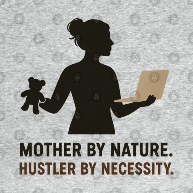 Mother by Nature Hustler by Necessity Working Mom Motivational Tee by Anne Lee