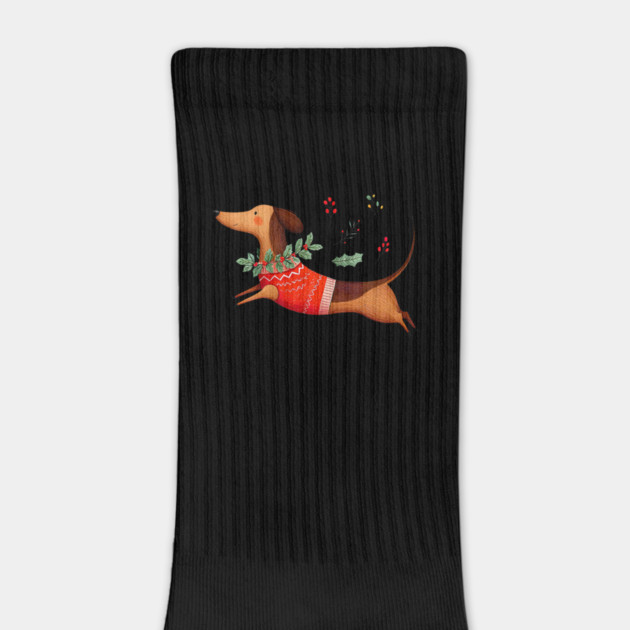 Cute Dachshund Xmas Wiener Dog Lover Funny Merry Christmas by yangho