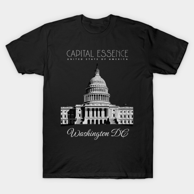 WASHINGTON D.C. CAPITOL BUILDING, ICONIC CITY PRIDE T-Shirt by Pixel Threads 