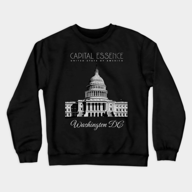 WASHINGTON D.C. CAPITOL BUILDING, ICONIC CITY PRIDE Crewneck Sweatshirt by Pixel Threads 
